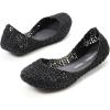 imagemini melissa Campana Papel Flats for Kids  Comfortable ampamp Cute ClosedToe Jelly Flat Shoes with Interwoven CutOut Design for GirlsBlack Glitter