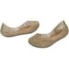 imagemini melissa Campana Papel Flats for Kids  Comfortable ampamp Cute ClosedToe Jelly Flat Shoes with Interwoven CutOut Design for GirlsGold Glitter