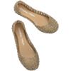 imagemini melissa Campana Papel Flats for Kids  Comfortable ampamp Cute ClosedToe Jelly Flat Shoes with Interwoven CutOut Design for GirlsGold Glitter