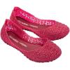 imagemini melissa Campana Papel Flats for Kids  Comfortable ampamp Cute ClosedToe Jelly Flat Shoes with Interwoven CutOut Design for GirlsRed GlitterSilver