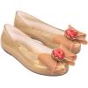 imagemini melissa Girls Sweet Love  Disney Princess Jelly Ballet Flat for Kids  Jelly Ballerina Shoes for Girls DisneyInspired Ballet FlatSnow White  Pearlish BeigeGold