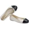 imagemini melissa Sweet Love Cap Toe Ballet Flats for Big Kids  Jelly Shoes for Girls with Cute Bow Toe Accent and Adjustable StrapsPearly WhiteBlack