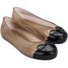 imagemini melissa Sweet Love Cap Toe Ballet Flats for Big Kids  Jelly Shoes for Girls with Cute Bow Toe Accent and Adjustable StrapsTransparent RoseBlack