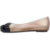 imagemini melissa Sweet Love Cap Toe Ballet Flats for Big Kids  Jelly Shoes for Girls with Cute Bow Toe Accent and Adjustable StrapsTransparent RoseBlack