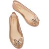 imagemini melissa Sweet Love Fly Jelly Flats for Girls Girls Ballet Flats wButterfly Design Ballerina Flats Kids Jelly ShoesBeige Glitter