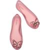imagemini melissa Sweet Love Fly Jelly Flats for Girls Girls Ballet Flats wButterfly Design Ballerina Flats Kids Jelly ShoesGlitter Pink