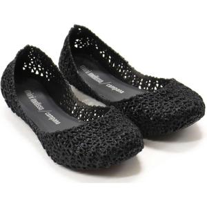 imagemini melissa Campana Papel Flats for Kids  Comfortable ampamp Cute ClosedToe Jelly Flat Shoes with Interwoven CutOut Design for GirlsBlack Glitter