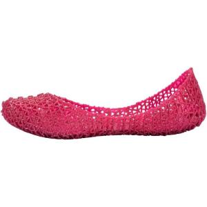 imagemini melissa Campana Papel Flats for Kids  Comfortable ampamp Cute ClosedToe Jelly Flat Shoes with Interwoven CutOut Design for GirlsRed GlitterSilver