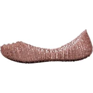 imagemini melissa Campana Papel Flats for Kids  Comfortable ampamp Cute ClosedToe Jelly Flat Shoes with Interwoven CutOut Design for GirlsRose Glitter