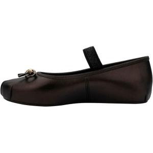 imagemini melissa Sophie Ballet Mary Jane Flats for Babies ampamp ToddlersMetallic Black