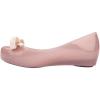 imagemini melissa Ultragirl with Bow Ballet Flats for Girls Comfortable ampamp Cute Peep Toe Jelly Flat Shoes with Transparent Upper and Small Bow for KidsBeige