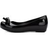 imagemini melissa Ultragirl with Bow Ballet Flats for Girls Comfortable ampamp Cute Peep Toe Jelly Flat Shoes with Transparent Upper and Small Bow for KidsBlack