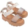imagemini melissa Kick Off Platform Sandals for Kids  Chunky Platform Jelly Sandals for Girls Kids Summer Shoes Girls SandalsBeigeGlitter