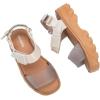 imagemini melissa Kick Off Platform Sandals for Kids  Chunky Platform Jelly Sandals for Girls Kids Summer Shoes Girls SandalsBeigeGlitter