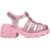 imagemini melissa Megan Platform Sandals for KidsPinkGlitter Pink