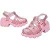 imagemini melissa Megan Platform Sandals for KidsPinkGlitter Pink