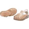 imagemini melissa Possession Kids Sandal  Comfortable Fisherman Style Kids Jelly Shoes for Toddlers and Girls Adjustable FitBeige Silver Glitter