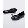 imagemini melissa Ultragirl with Bow Ballet Flats for Girls Comfortable ampamp Cute Peep Toe Jelly Flat Shoes with Transparent Upper and Small Bow for KidsBlack