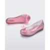 imagemini melissa Ultragirl with Bow Ballet Flats for Girls Comfortable ampamp Cute Peep Toe Jelly Flat Shoes with Transparent Upper and Small Bow for KidsGlitter Pink