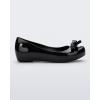 imagemini melissa Ultragirl with Bow Ballet Flats for Girls Comfortable ampamp Cute Peep Toe Jelly Flat Shoes with Transparent Upper and Small Bow for KidsBlack