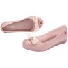 imagemini melissa Ultragirl with Bow Ballet Flats for Girls Comfortable ampamp Cute Peep Toe Jelly Flat Shoes with Transparent Upper and Small Bow for KidsBeige