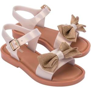 imagemini melissa Mar Girls Sandals  Bubble Jelly Sandal Summer Sandals for Girls Adjustable Ankle Strap Kids Jelly ShoesMilky BeigeBrown
