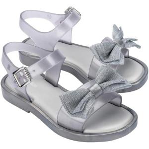 imagemini melissa Mar Girls Sandals  Bubble Jelly Sandal Summer Sandals for Girls Adjustable Ankle Strap Kids Jelly ShoesPearlish SilverSilver