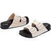 imagemini melissa Cozy Jelly Slides for Kids  Slipon Jelly Shoes Slip On Sandals for Girls Open Toe Summer Shoes AdjustableBlackBeige