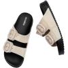 imagemini melissa Cozy Jelly Slides for Kids  Slipon Jelly Shoes Slip On Sandals for Girls Open Toe Summer Shoes AdjustableBlackBeige