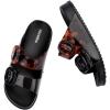 imagemini melissa Cozy Jelly Slides for Kids  Slipon Jelly Shoes Slip On Sandals for Girls Open Toe Summer Shoes AdjustableBlackTortoiseshell
