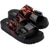 imagemini melissa Cozy Jelly Slides for Kids  Slipon Jelly Shoes Slip On Sandals for Girls Open Toe Summer Shoes AdjustableBlackTortoiseshell