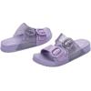 imagemini melissa Cozy Jelly Slides for Kids  Slipon Jelly Shoes Slip On Sandals for Girls Open Toe Summer Shoes AdjustableLilacGlitter