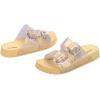 imagemini melissa Cozy Jelly Slides for Kids  Slipon Jelly Shoes Slip On Sandals for Girls Open Toe Summer Shoes AdjustablePearl Yellow