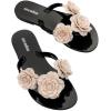 imagemini melissa Harmonic Collection Girls Flip Flops  Kids Slip On Sandals Jelly ShoesHarmonic Springtime  BlackBeige