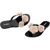 imagemini melissa Harmonic Collection Girls Flip Flops  Kids Slip On Sandals Jelly ShoesHarmonic Springtime  BlackBeige