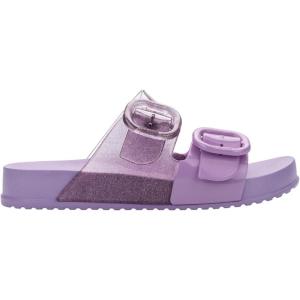 imagemini melissa Cozy Jelly Slides for Kids  Slipon Jelly Shoes Slip On Sandals for Girls Open Toe Summer Shoes AdjustableLilacGlitter