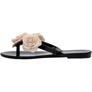 imagemini melissa Harmonic Collection Girls Flip Flops  Kids Slip On Sandals Jelly ShoesHarmonic Springtime  BlackBeige