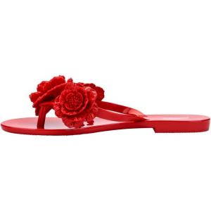 imagemini melissa Harmonic Collection Girls Flip Flops  Kids Slip On Sandals Jelly ShoesHarmonic Springtime  Red
