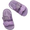 imagemini melissa Cozy Jelly Sandals for Toddlers ampamp Little Kids  Summer Sandal wAdjustable Back Strap Jelly Shoes for Girls ampamp BoysLilacGlitter