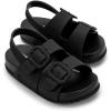 imagemini melissa Cozy Jelly Sandals for Toddlers ampamp Little Kids  Summer Sandal wAdjustable Back Strap Jelly Shoes for Girls ampamp BoysMatt Black