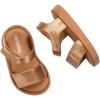 imagemini melissa Jump Sandals for Babies ampamp Toddlers  Papete Jelly Sandal wVelcro Fastener Comfy Sandals for Toddler GirlsBeigeGold