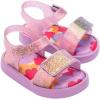 imagemini melissa Jump Sandals for Babies ampamp Toddlers  Papete Jelly Sandal wVelcro Fastener Comfy Sandals for Toddler GirlsLilacGlitter Lilac