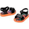 imagemini melissa Jump Sandals for Babies ampamp Toddlers  Papete Jelly Sandal wVelcro Fastener Comfy Sandals for Toddler GirlsOrangeBlack