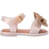 imagemini melissa Mar Hot Sandals for Babies ampamp Toddlers  Sparkly Sandals wHeart Buckle ampamp Bow for Baby Girls Kids Jelly ShoesMar Sweet  Milky BeigeBrown