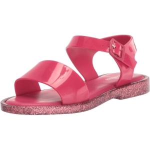 imagemini melissa Mar Hot Sandals for Babies ampamp Toddlers  Sparkly Sandals wHeart Buckle ampamp Bow for Baby Girls Kids Jelly ShoesPinkPink Glitter