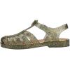 imageMelissa Possession Jelly Sandal for Women  The Original Jelly Shoe Fishermans Sandal with Adjustable Strap and Side BuckleGlitter ClearBeige
