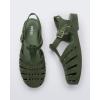 imageMelissa Possession Jelly Sandal for Women  The Original Jelly Shoe Fishermans Sandal with Adjustable Strap and Side BuckleGreen Flocked