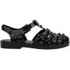 imageMelissa Possession Jelly Sandal for Women  The Original Jelly Shoe Fishermans Sandal with Adjustable Strap and Side BuckleStuds  BlackDark Grey