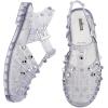 imageMelissa Possession Jelly Sandal for Women  The Original Jelly Shoe Fishermans Sandal with Adjustable Strap and Side BuckleStuds  ClearSilver