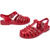 imageMelissa Possession Jelly Sandal for Women  The Original Jelly Shoe Fishermans Sandal with Adjustable Strap and Side BuckleStuds  Red